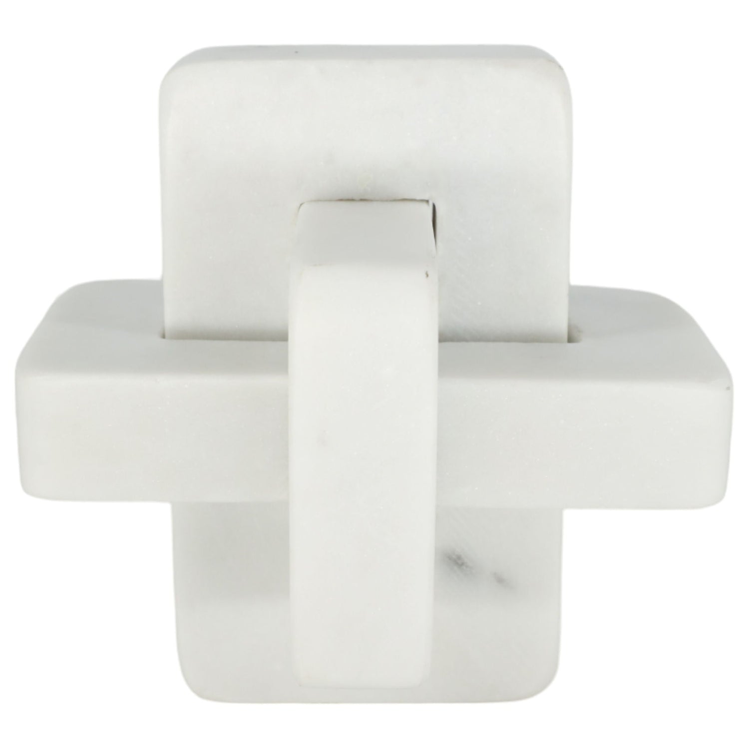 Marble Geometric Orb 5" - White