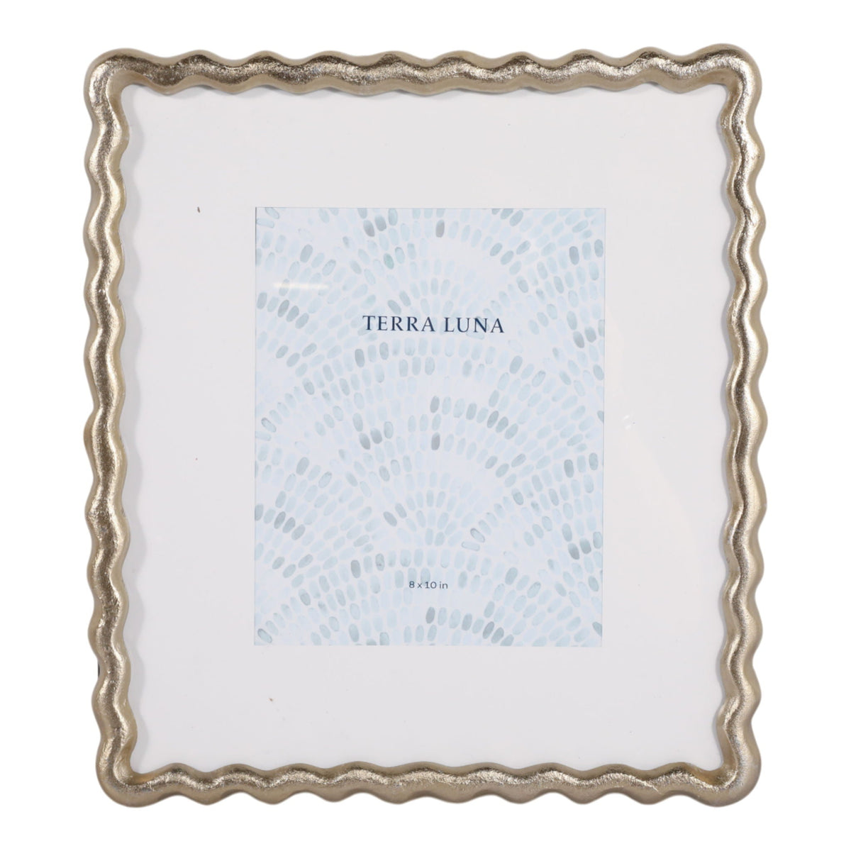 8" x 10" Matted Photo Frame Scallop Border - Gold