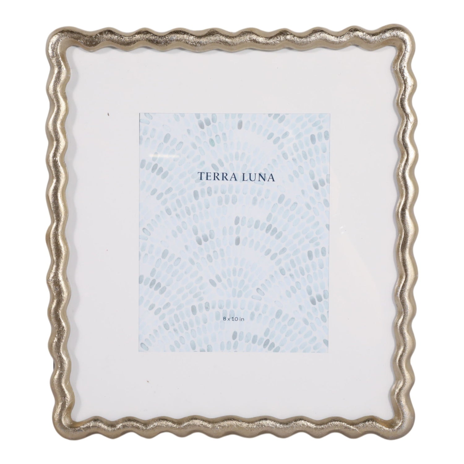 8" x 10" Matted Photo Frame Scallop Border - Gold