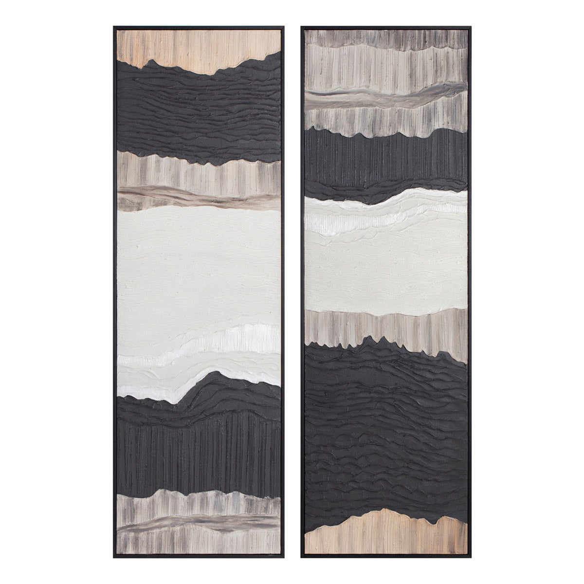 22" x 70" Dario Handpainted Wall Art (Set of 2) - Multi