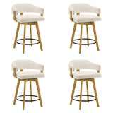 Callah - Contemporary Natural Wood Counter Height Kitchen Bar Stool