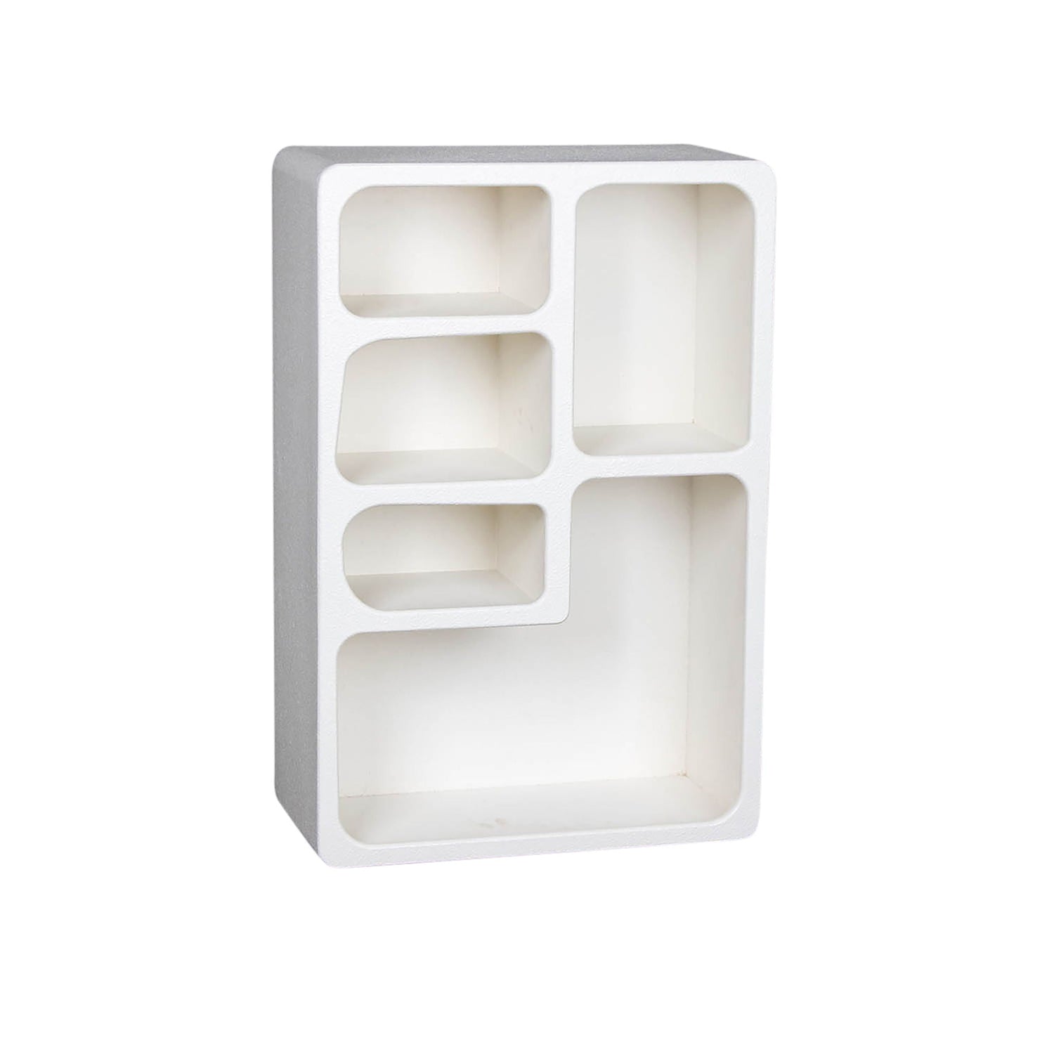 24" Rectangle Rough Finish Wall Shelf - White