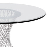 Calypso - Contemporary Dining Table Tempered Glass Top - Clear