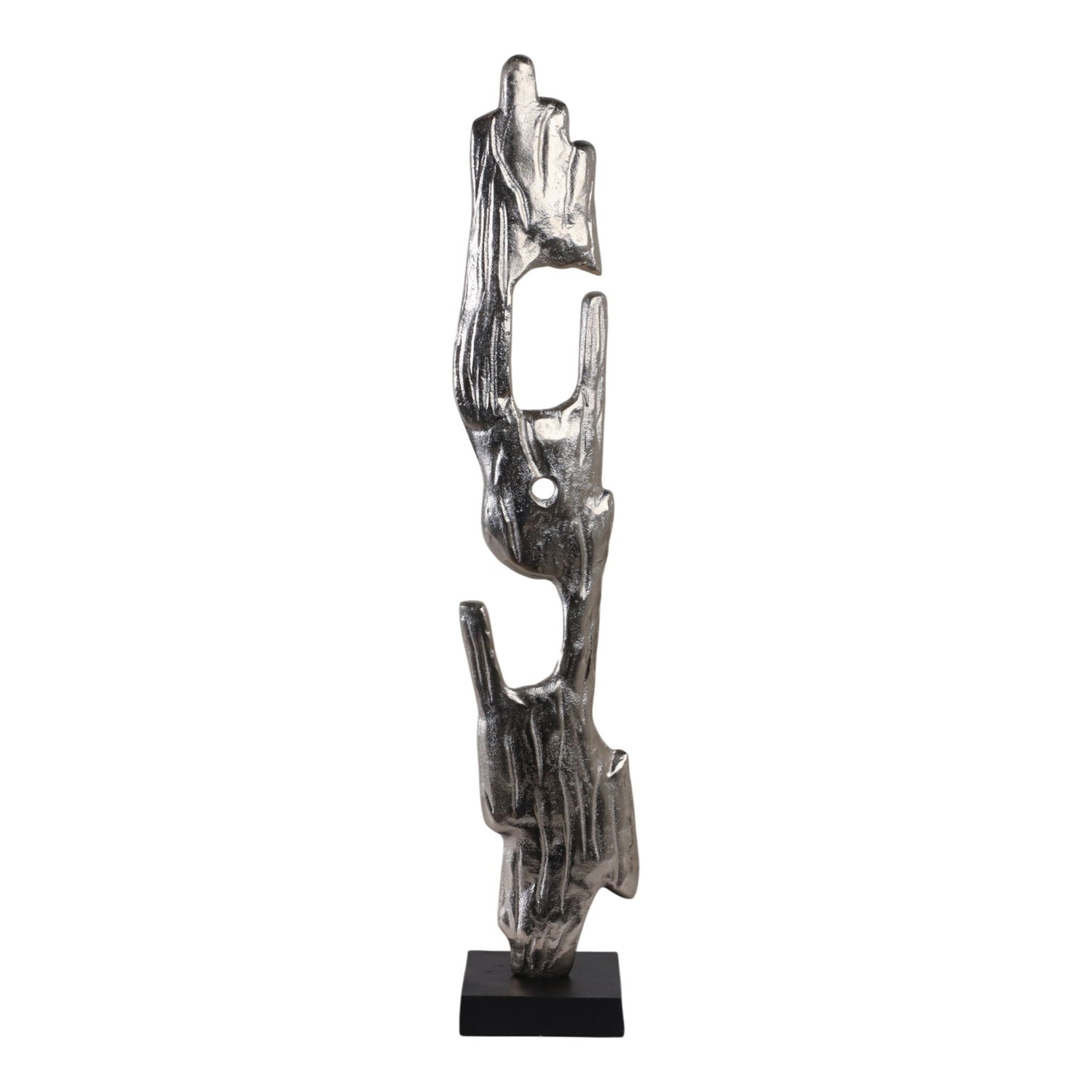 32" Bedford Large Wood Post Statuary - Silver