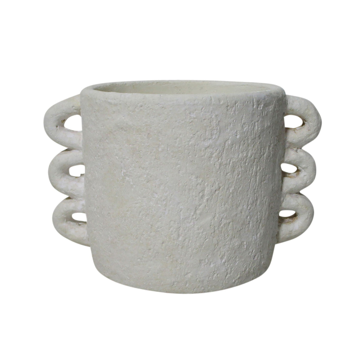 8" Arch Handle Planter - White