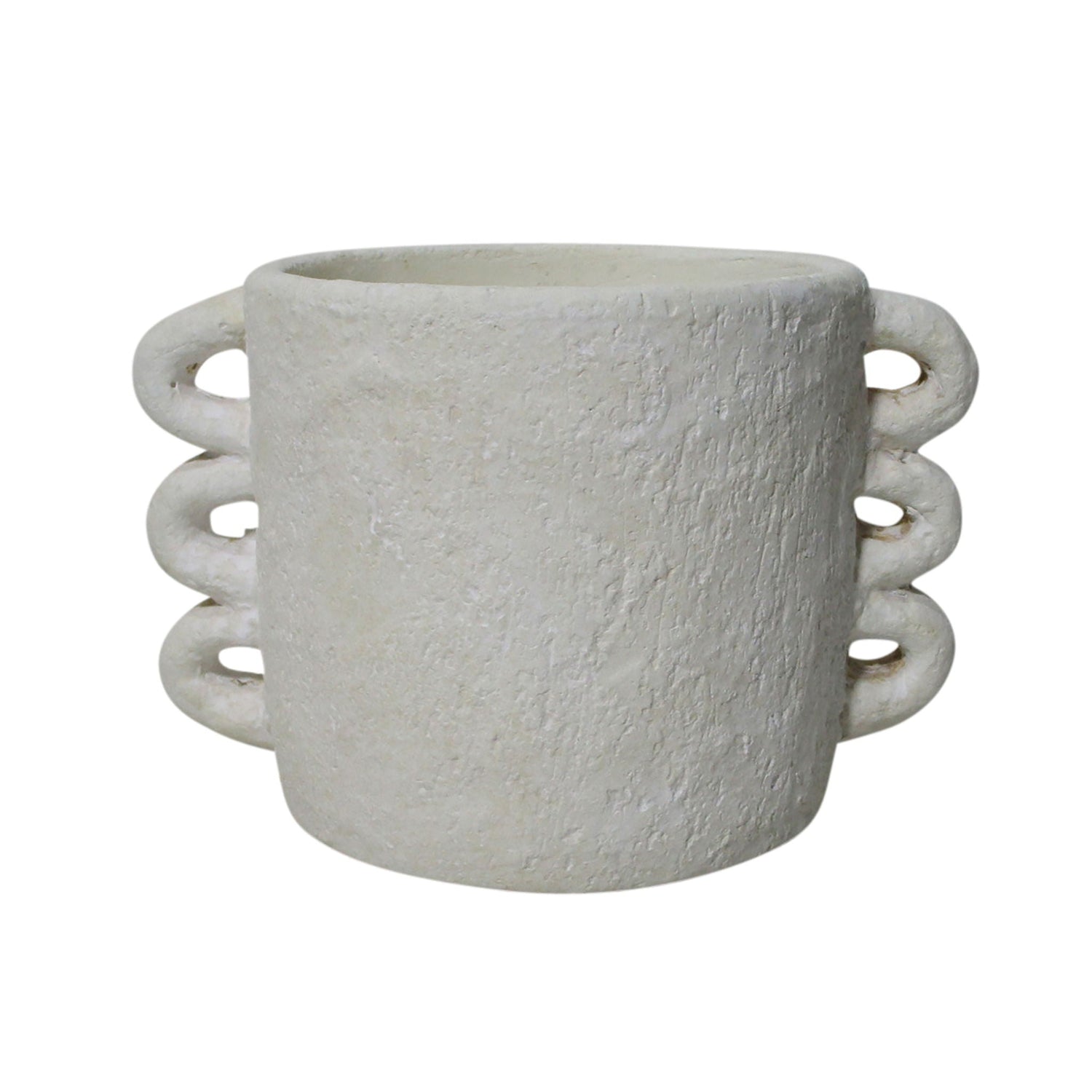 8" Arch Handle Planter - White