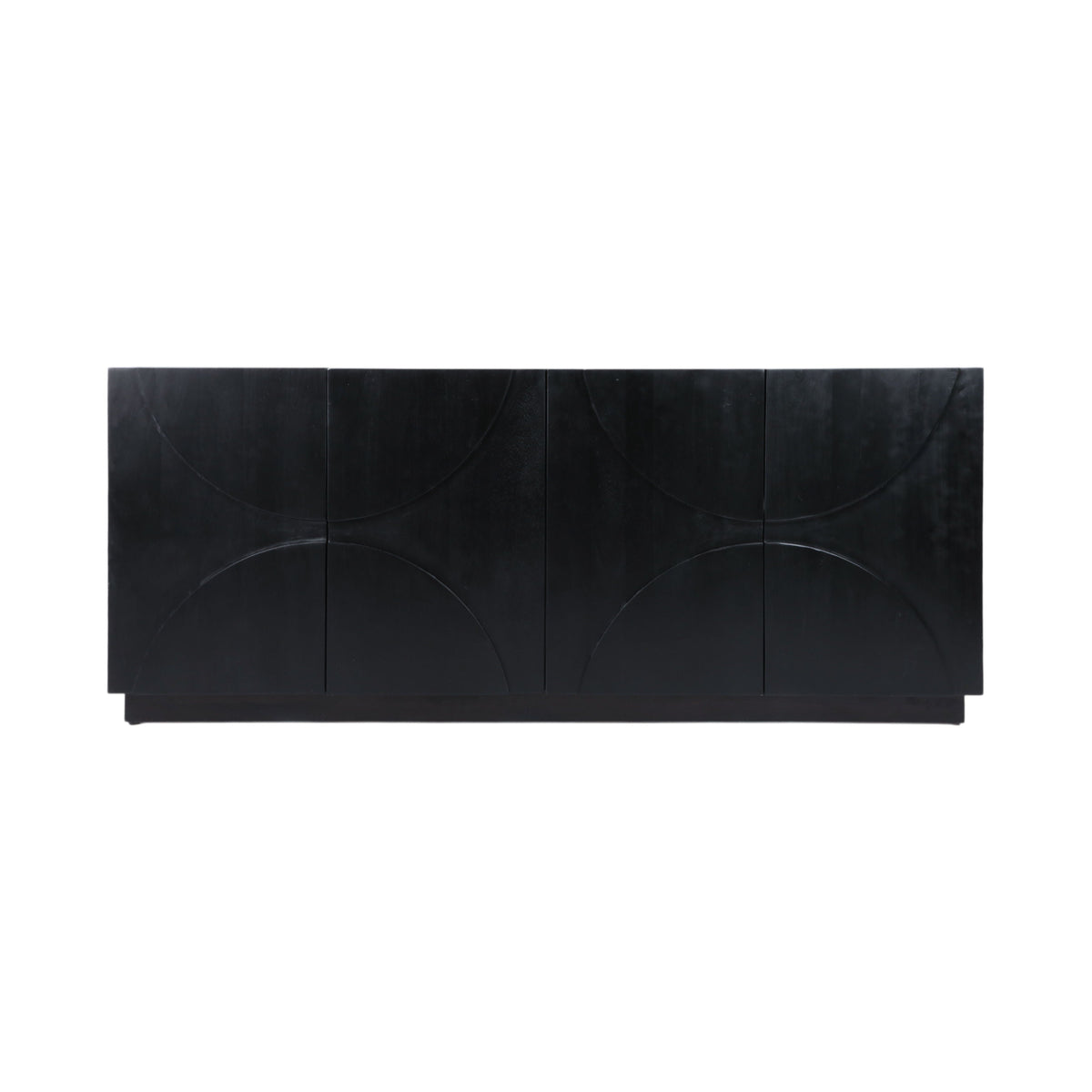 Half Circle 4-Door Cabinet - Black