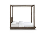 8D64F5 Melbourne Wood Canopy Bed In Dark Pine