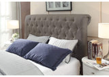 3ZH3D411 Royal Tufted Footboard Storage Bed In Dolphin Linen