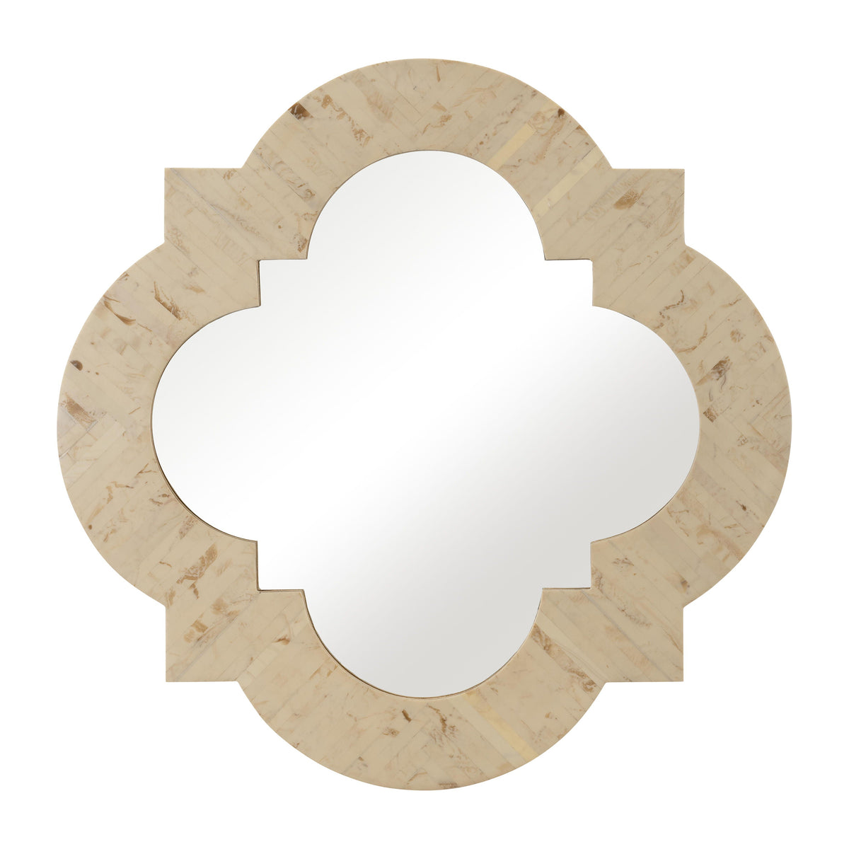 Resin Bohemian Mirror 24 x 24" - Beige