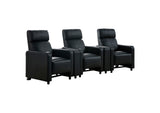 Toohey Upholstered Tufted Recliner Living Room Set Black