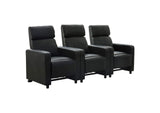 Toohey Upholstered Tufted Recliner Living Room Set Black