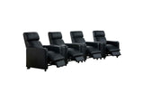 600181-S4A Toohey Upholstered Tufted Recliner Living Room Set Black