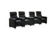 600181-S4B Toohey Upholstered Tufted Recliner Living Room Set Black