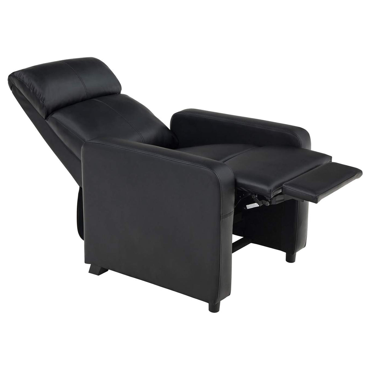 600181-S4B Toohey Upholstered Tufted Recliner Living Room Set Black