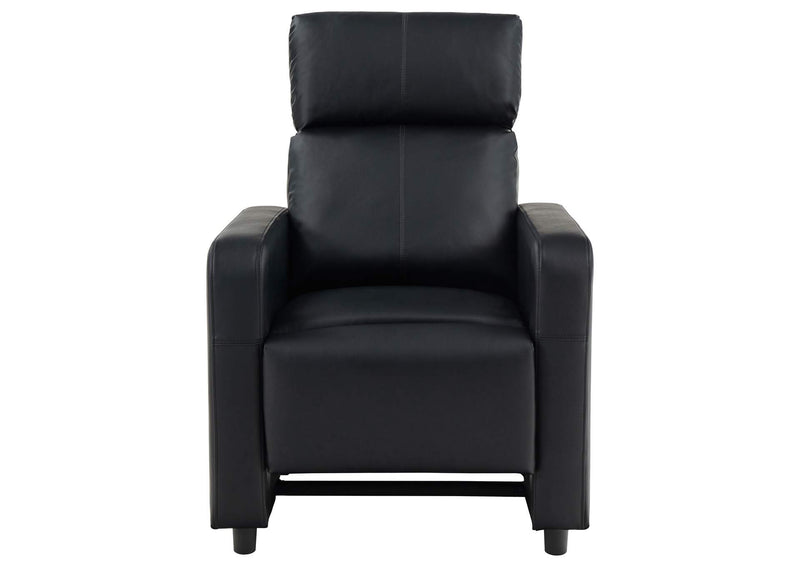 600181-S4B Toohey Upholstered Tufted Recliner Living Room Set Black