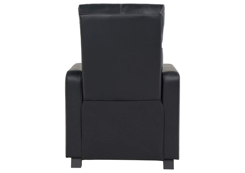 600181-S4B Toohey Upholstered Tufted Recliner Living Room Set Black