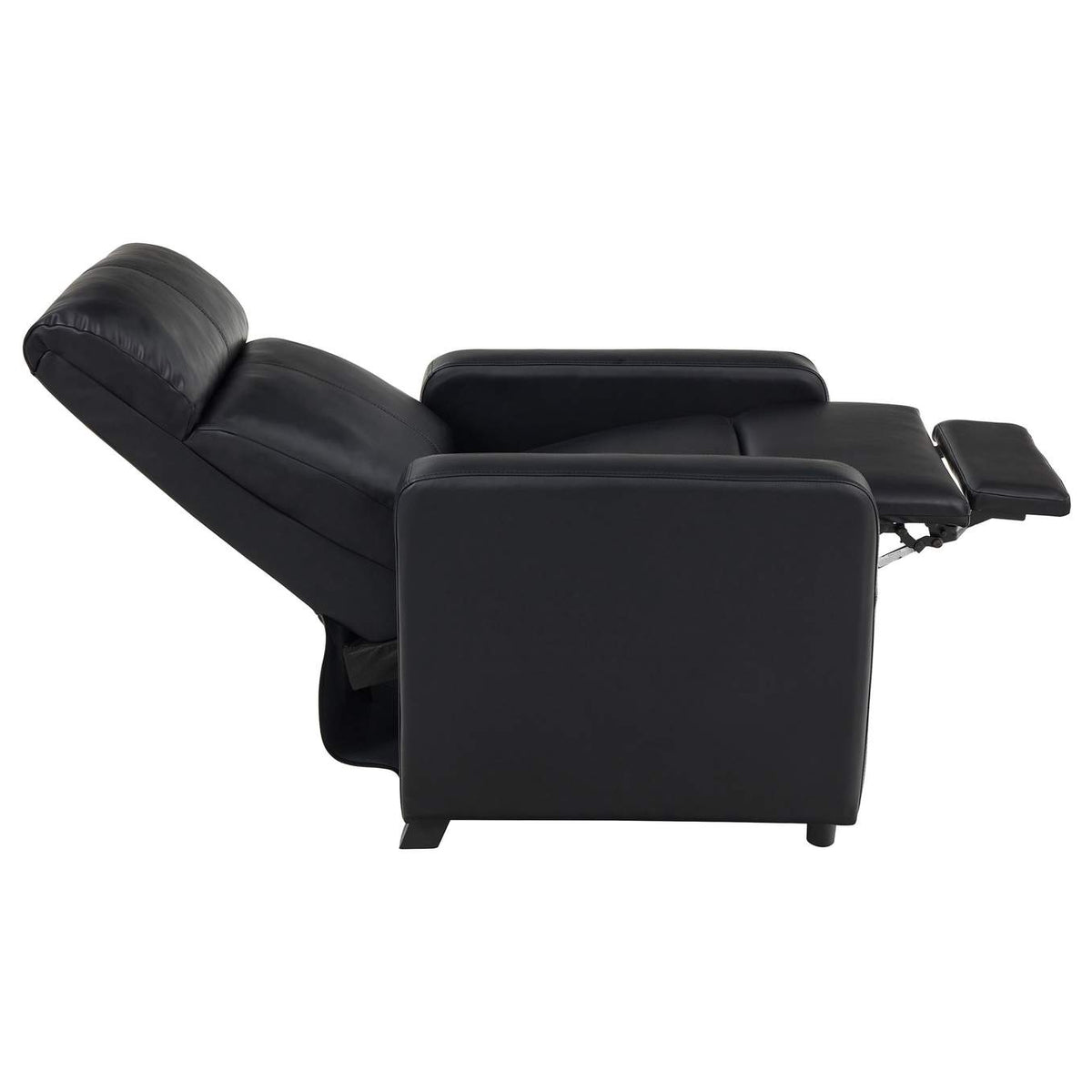 600181-S4B Toohey Upholstered Tufted Recliner Living Room Set Black