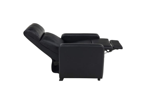 600181-S4B Toohey Upholstered Tufted Recliner Living Room Set Black