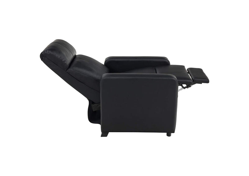 600181-S4B Toohey Upholstered Tufted Recliner Living Room Set Black