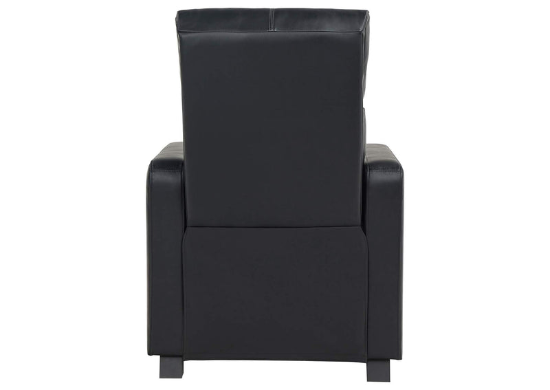 600181 Toohey Upholstered Home Theater Push Back Recliner Black
