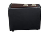 600182 Toohey Upholstered Home Theater Storage Wedge Console Black