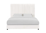 TOV-B68251 Arabelle White Velvet Queen Bed