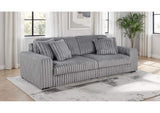 600536P Jacana Corduroy Upholstered Dual Power Chaise Sofa Grey