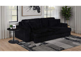 600537P Jacana Corduroy Upholstered Dual Power Chaise Sofa Black