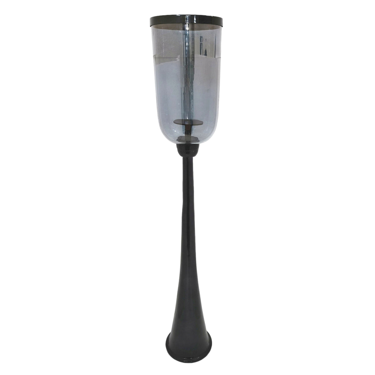 43" Ember Large Glass Candle Hurricane - Black
