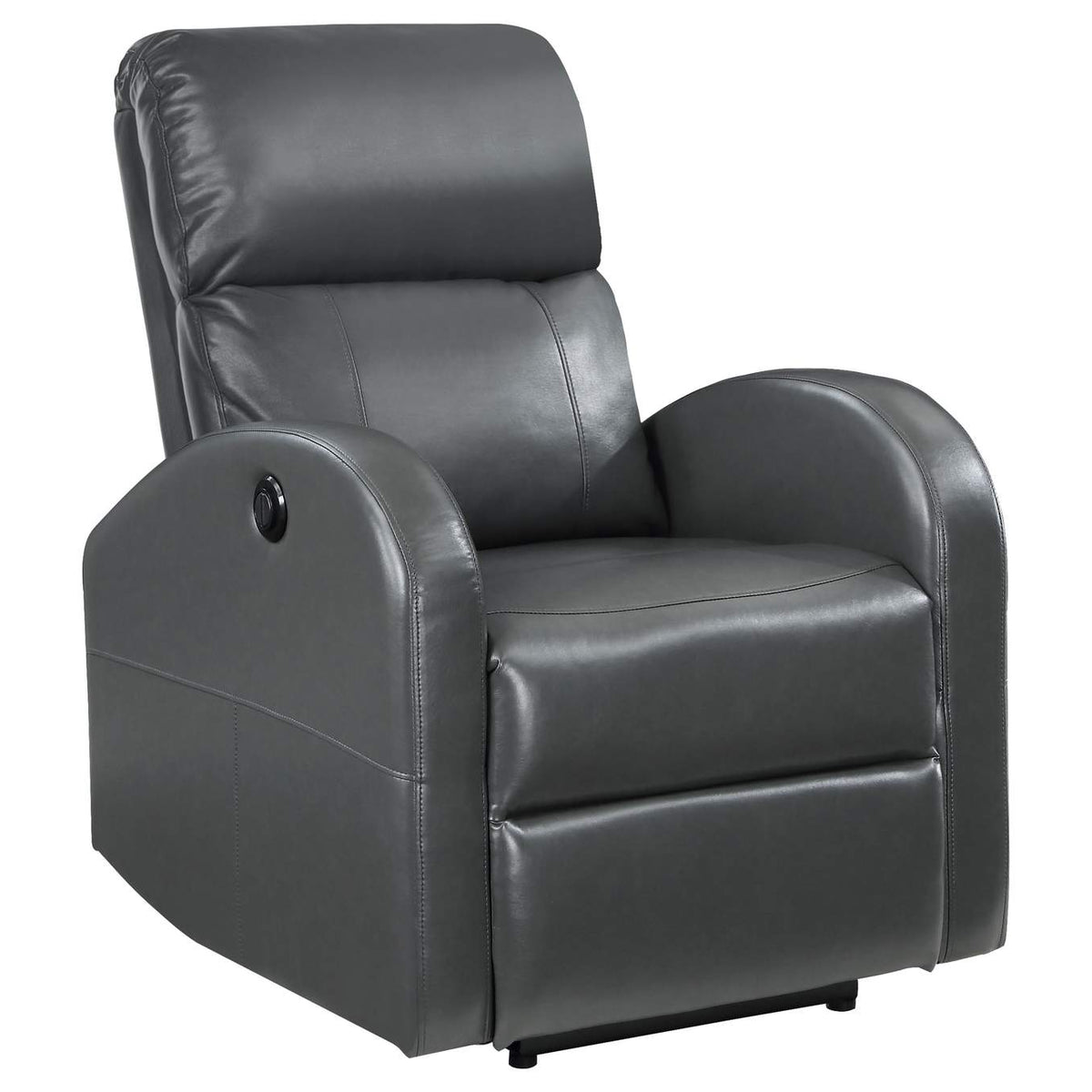 601499P Grant Upholstered Power Recliner Chair Grey