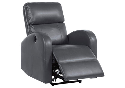 601499P Grant Upholstered Power Recliner Chair Grey