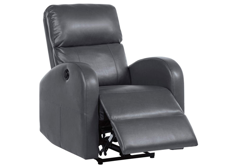 601499P Grant Upholstered Power Recliner Chair Grey