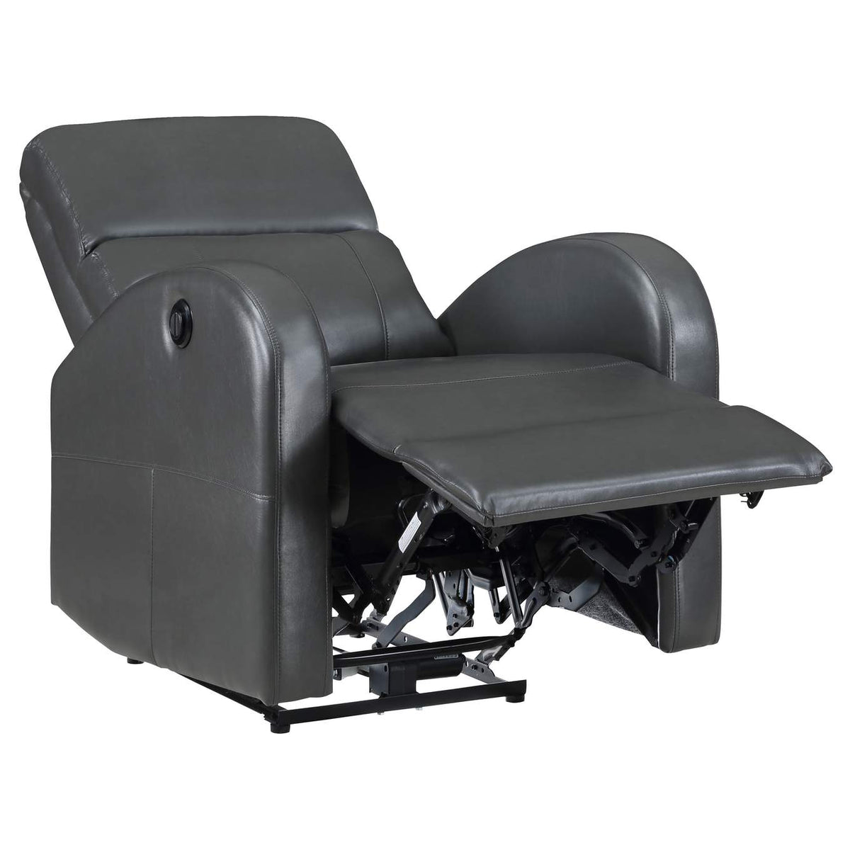601499P Grant Upholstered Power Recliner Chair Grey