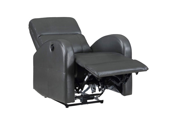 601499P Grant Upholstered Power Recliner Chair Grey