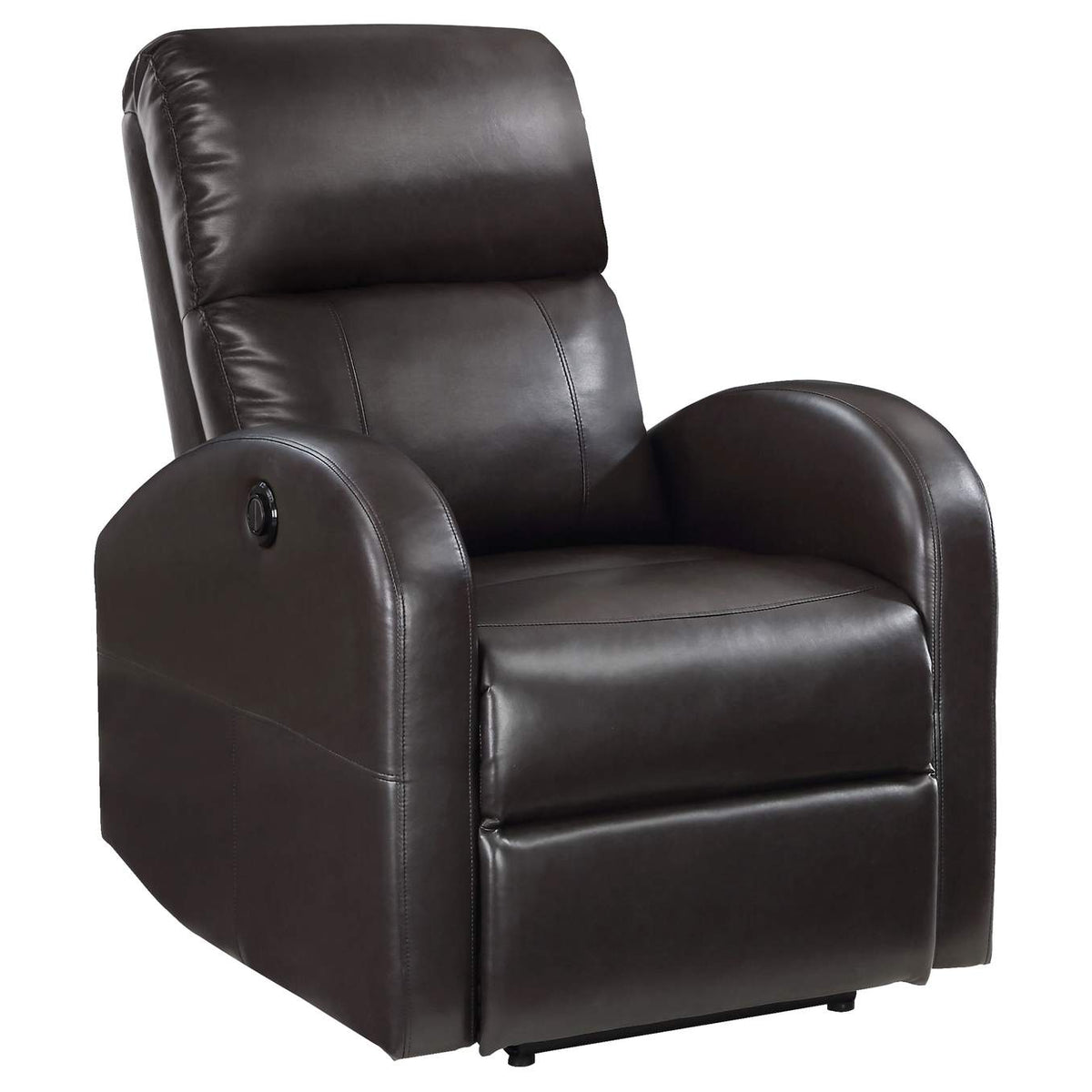 601500P Grant Upholstered Power Recliner Chair Brown