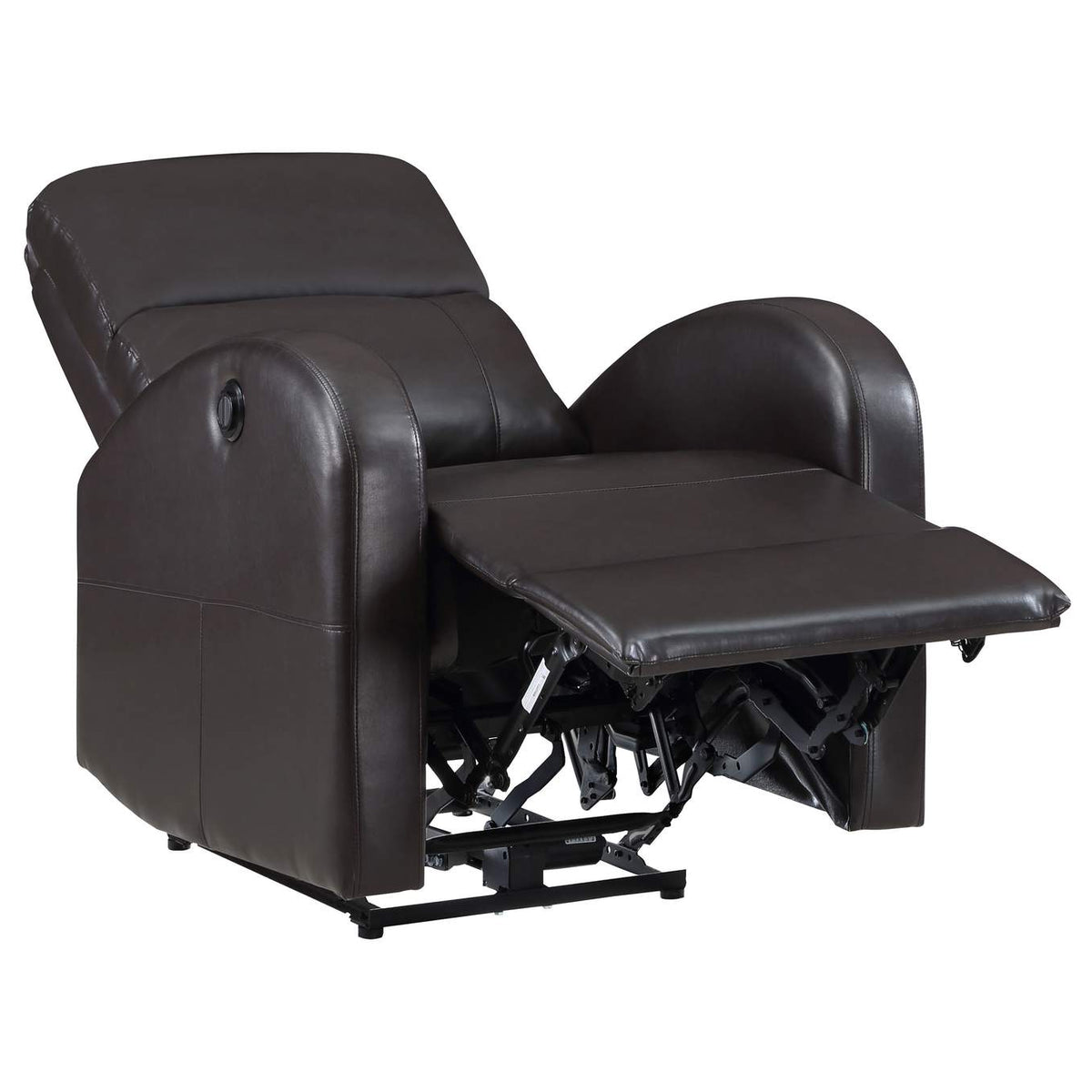 601500P Grant Upholstered Power Recliner Chair Brown