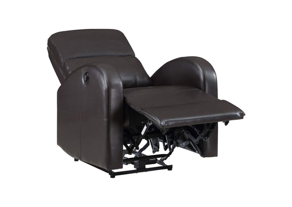 601500P Grant Upholstered Power Recliner Chair Brown