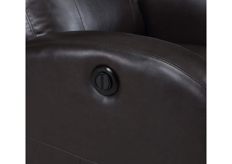 601500P Grant Upholstered Power Recliner Chair Brown