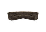 601510 Atkinson Upholstered Reclining Sectional Sofa Chocolate