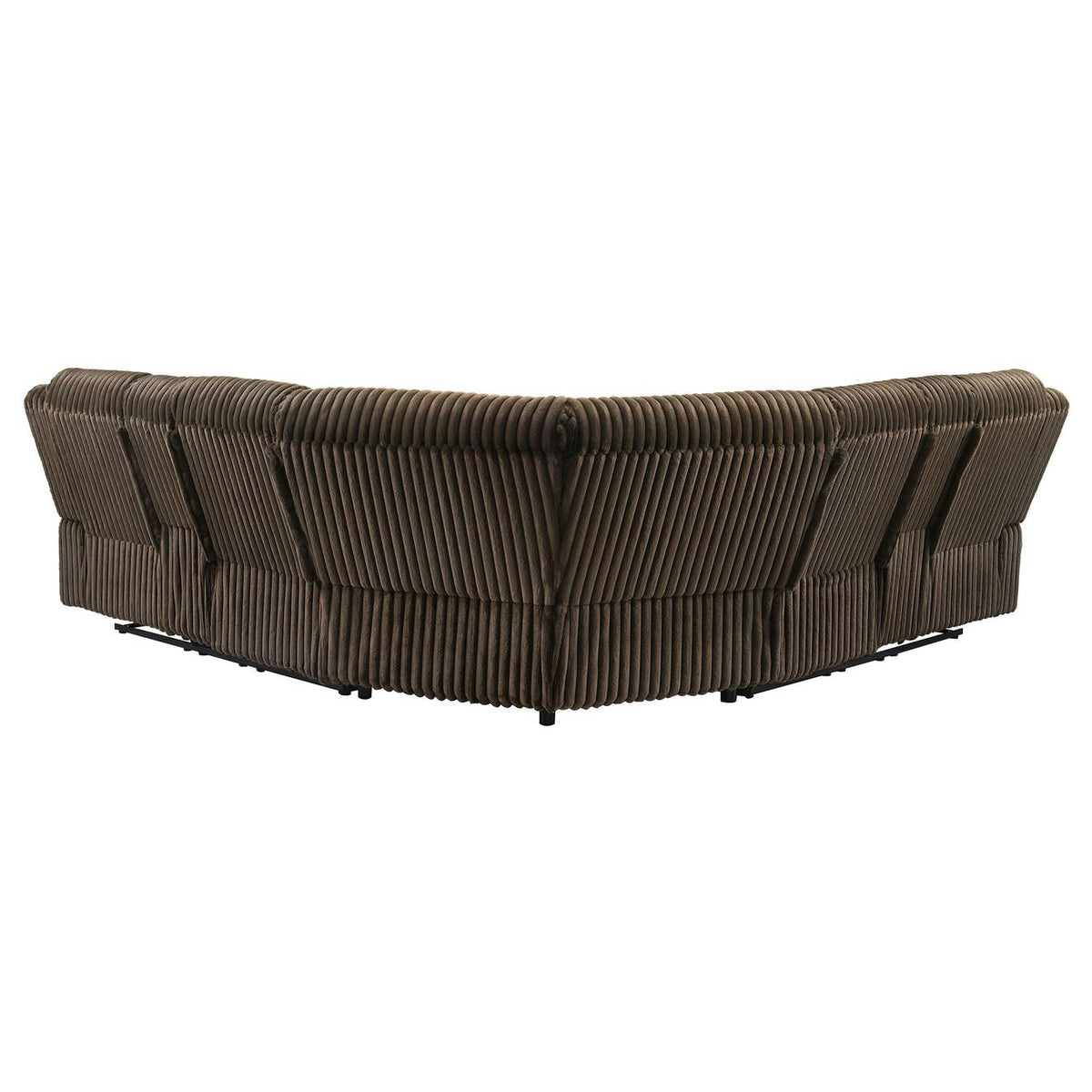 601510 Atkinson Upholstered Reclining Sectional Sofa Chocolate