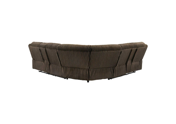 601510 Atkinson Upholstered Reclining Sectional Sofa Chocolate