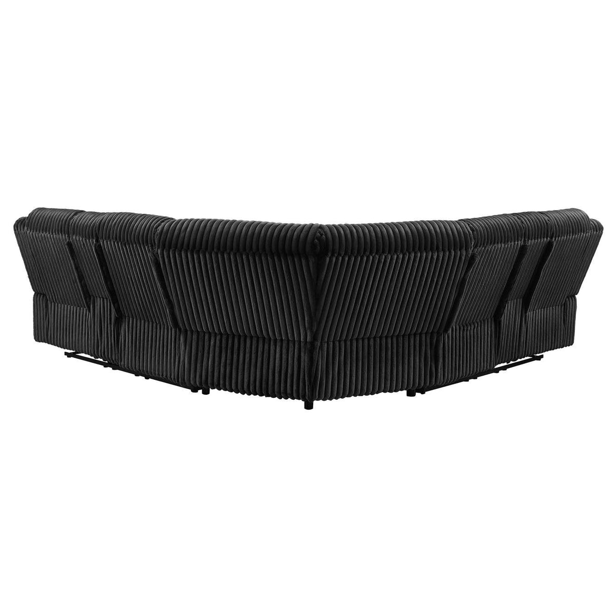 601520 Atkinson Upholstered Reclining Sectional Sofa Black