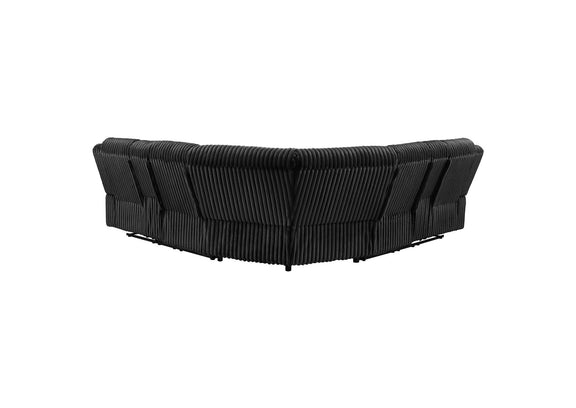 601520 Atkinson Upholstered Reclining Sectional Sofa Black