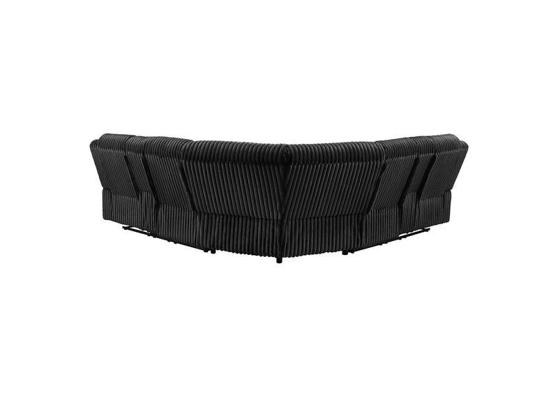 601520 Atkinson Upholstered Reclining Sectional Sofa Black
