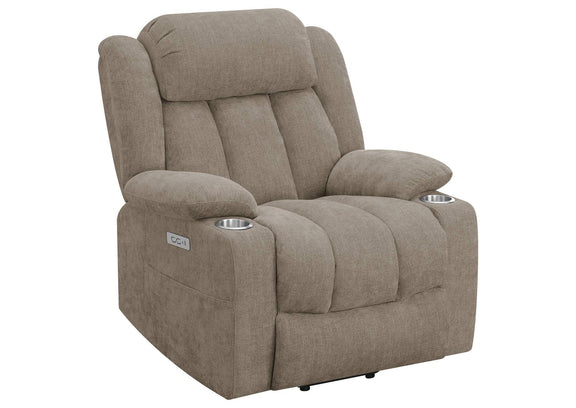 602274P Houston Upholstered Power Lift Recliner Chair Camel
