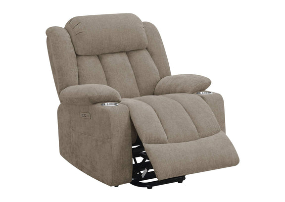 602274P Houston Upholstered Power Lift Recliner Chair Camel