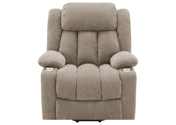 602274P Houston Upholstered Power Lift Recliner Chair Camel