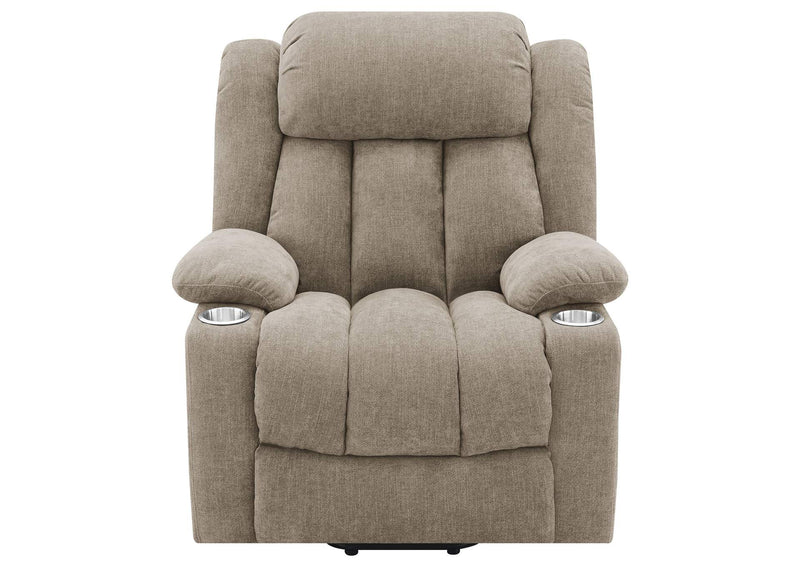 602274P Houston Upholstered Power Lift Recliner Chair Camel