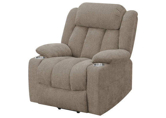 602274P Houston Upholstered Power Lift Recliner Chair Camel